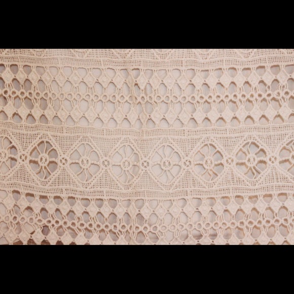 For Love & Lemons floral crochet cover up midi skirt in white - part of a set